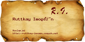 Ruttkay Imogén névjegykártya